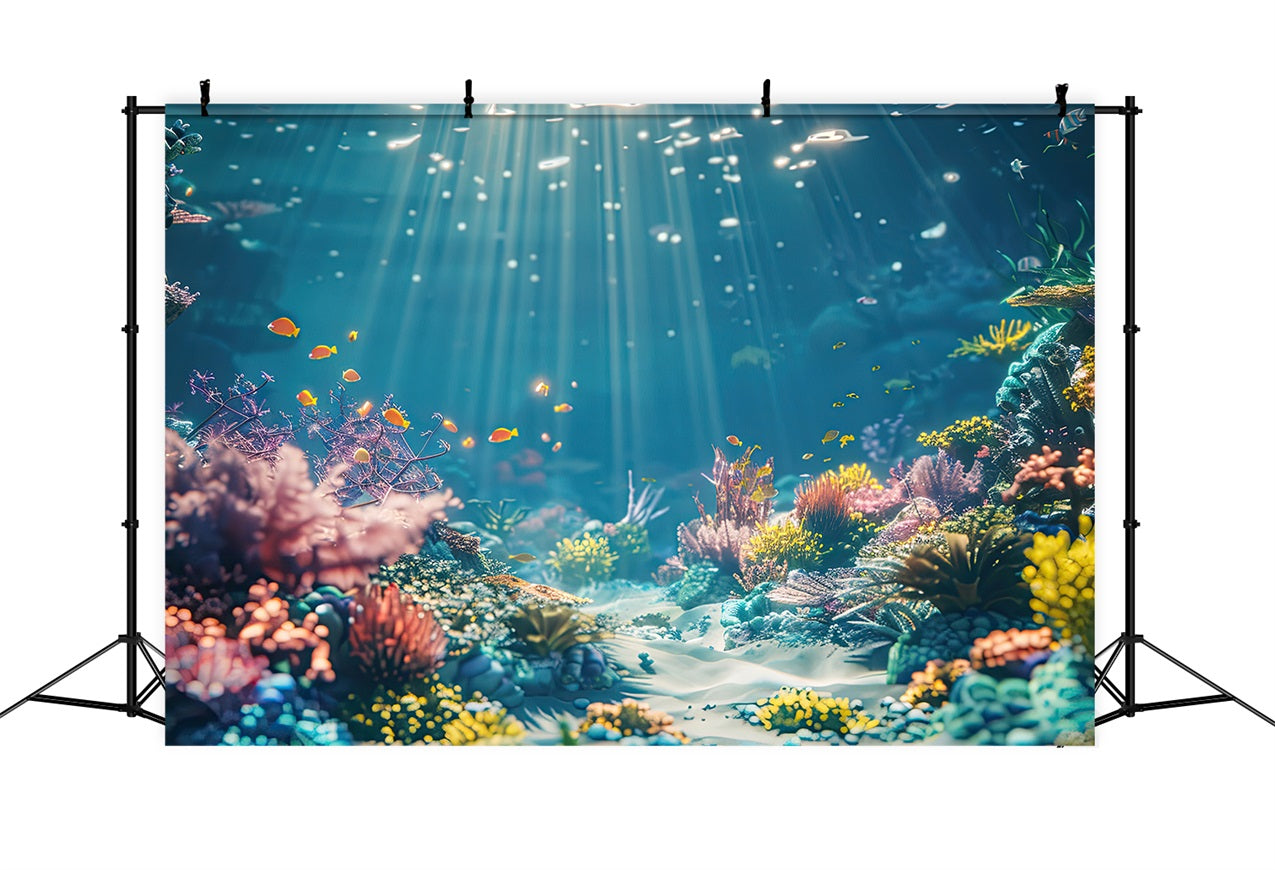 Mermaid Backdrops Oceanic Pathway Coral Reef Backdrop UK BRP12-62