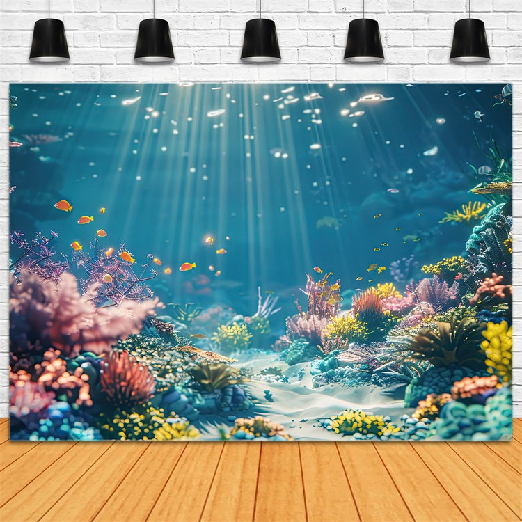 Mermaid Backdrops Oceanic Pathway Coral Reef Backdrop UK BRP12-62