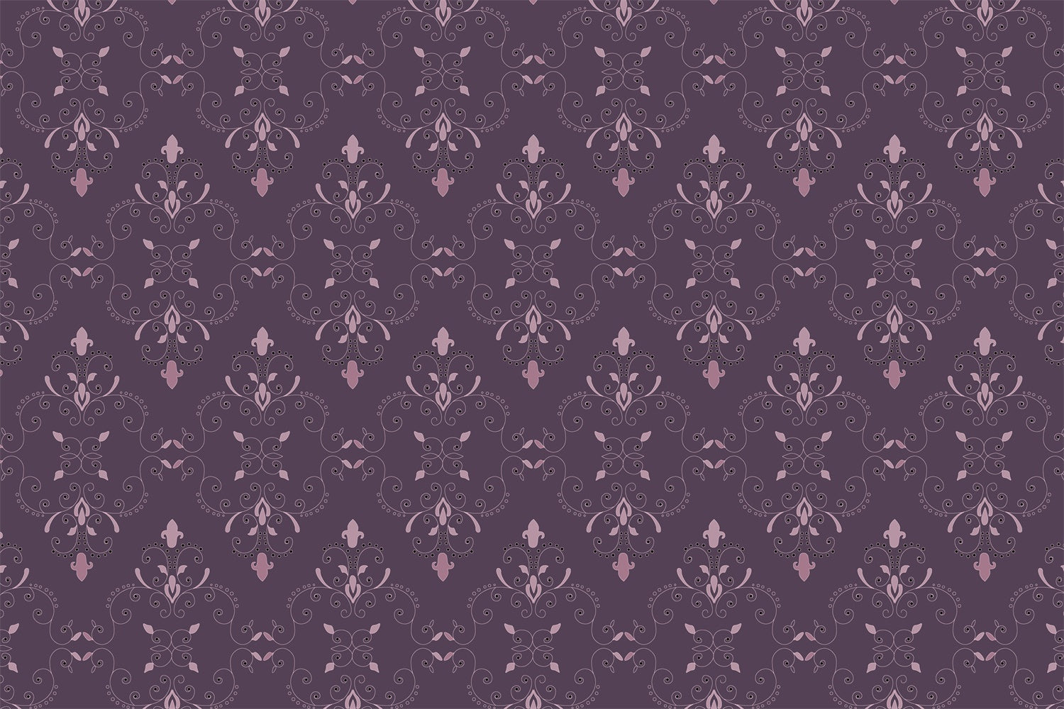 Damask Backdrops Regal Purple Baroque Pattern Backdrop UK BRP12-623