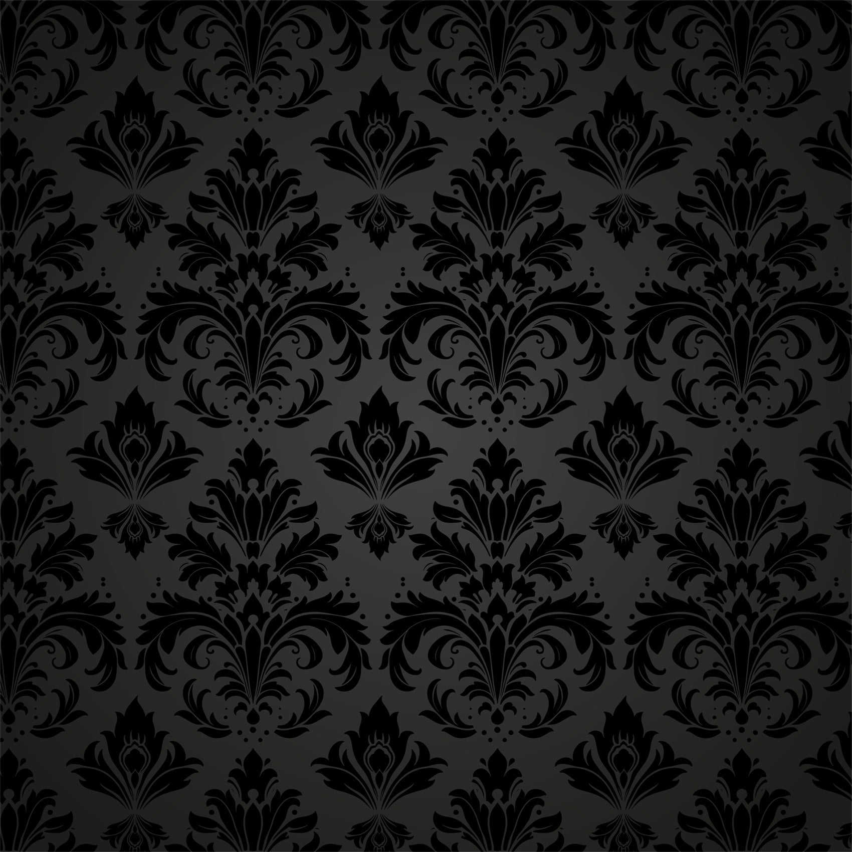 Damask Backdrops Luxurious Black Grey Floral Backdrop UK BRP12-628