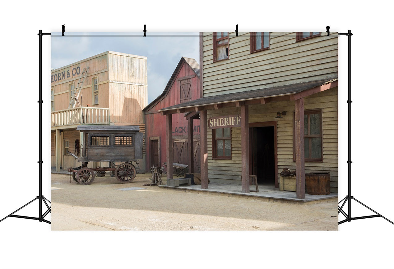 Architecture Backdrop Classic West Desert Town Backdrop UK BRP12-633