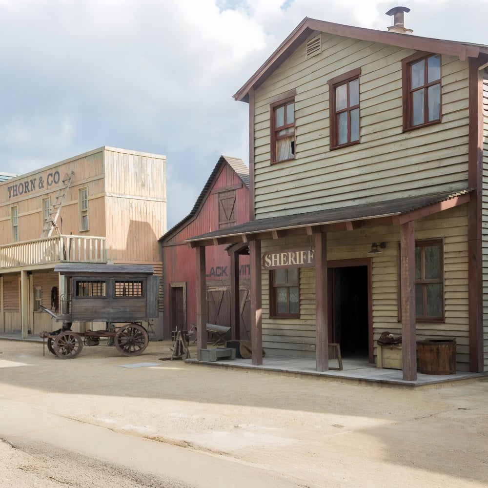 Architecture Backdrop Classic West Desert Town Backdrop UK BRP12-633