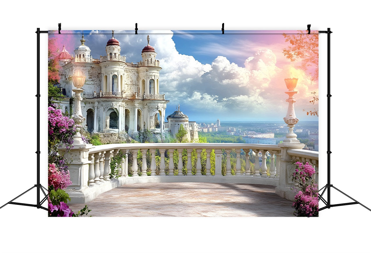 Architecture Backdrop Grand European Palace Balcony Backdrop UK BRP12-634