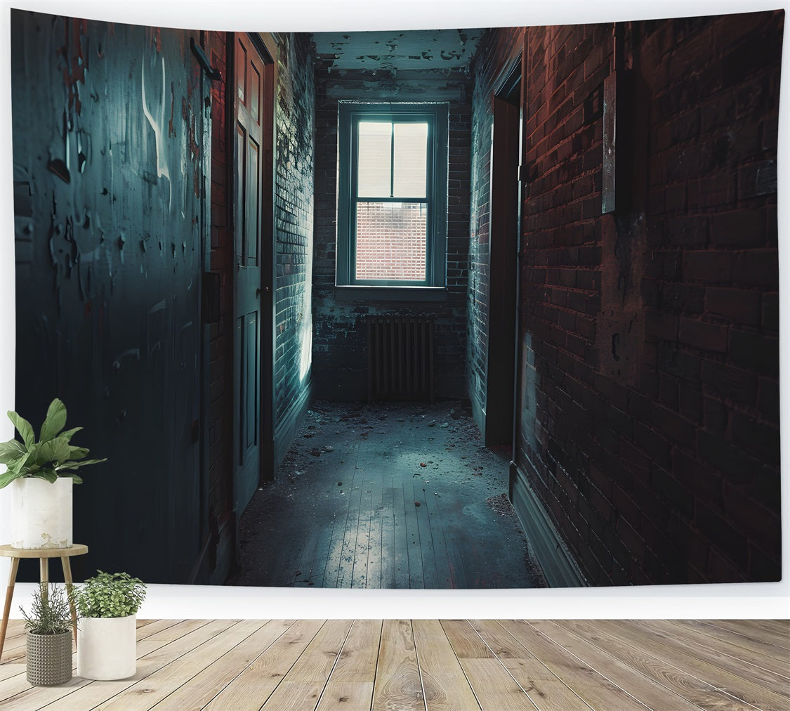 Architecture Backdrop Old Hallway Dim Lighting Backdrop UK BRP12-638