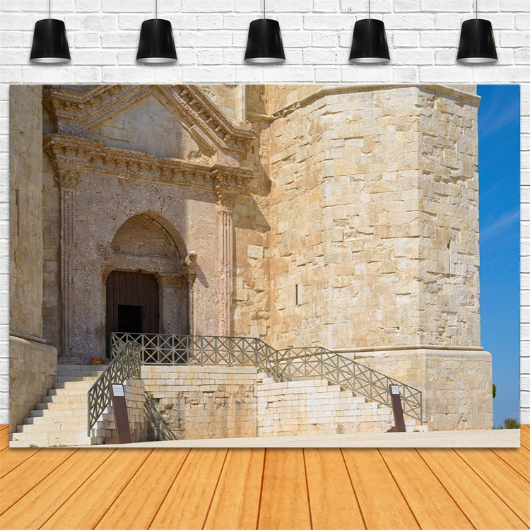 Architecture Backdrop Medieval Doorway Stone Staircase Backdrop UK BRP12-649