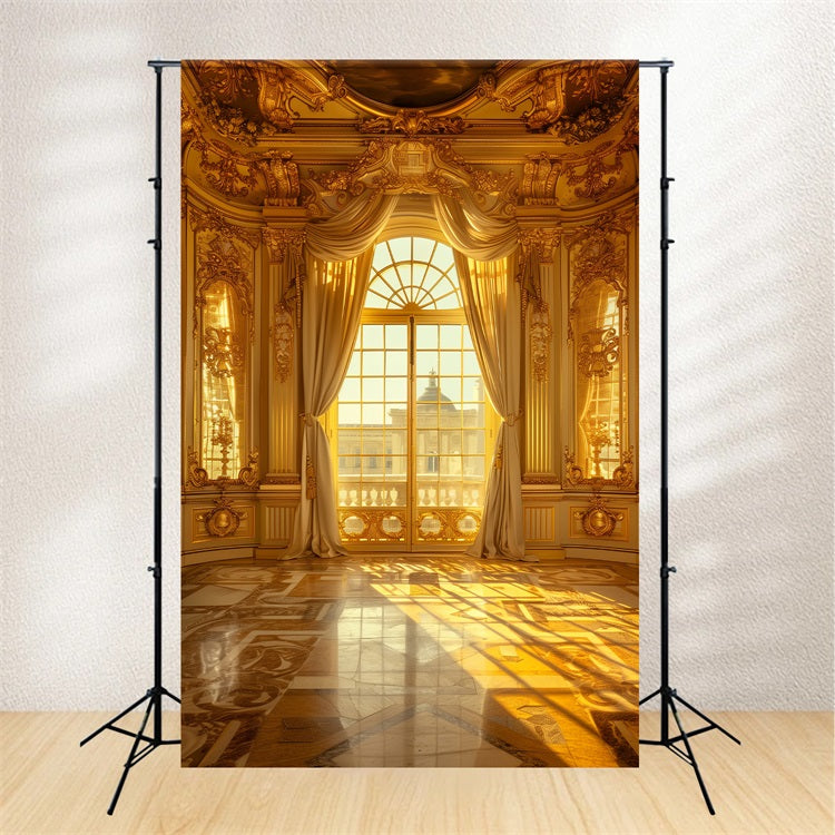 Architecture Backdrop Majestic Golden Palace Windows Backdrop UK BRP12-655