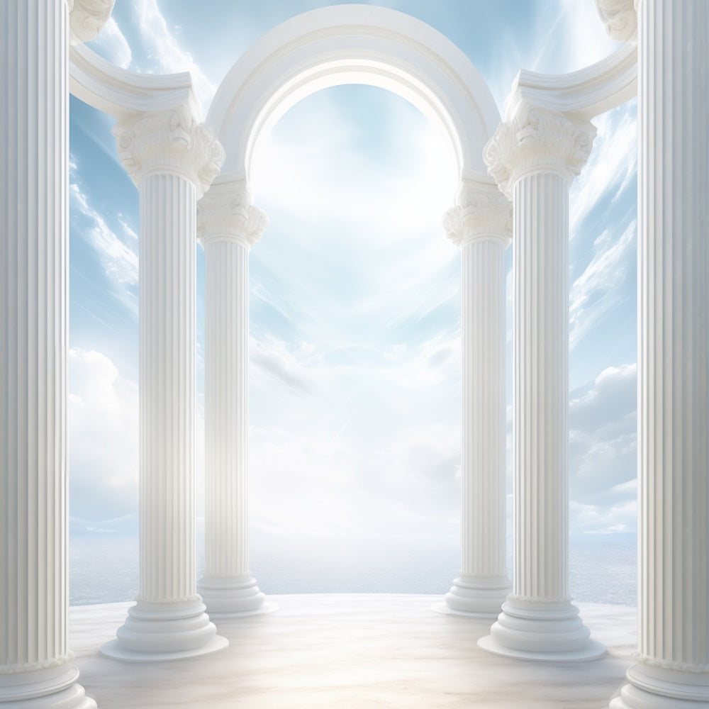 Architecture Backdrop White Archway Blue Heaven Backdrop UK BRP12-677