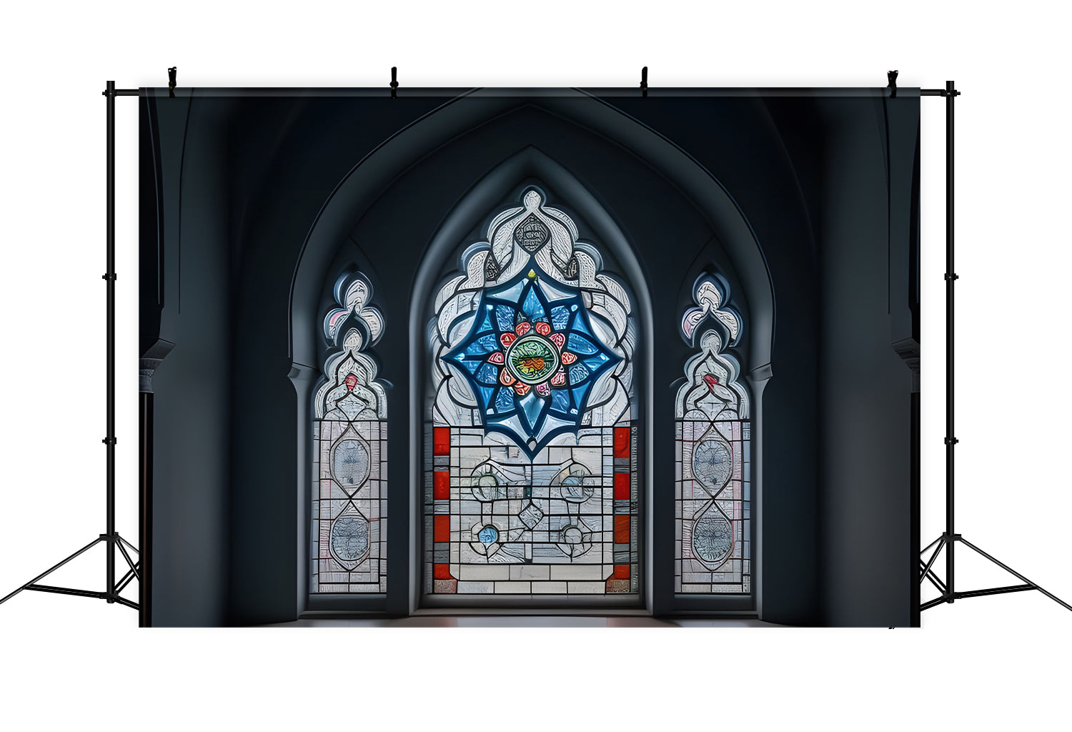 Church Backdrop Ideas Glass Window Starburst Pattern Backdrop UK BRP12-707