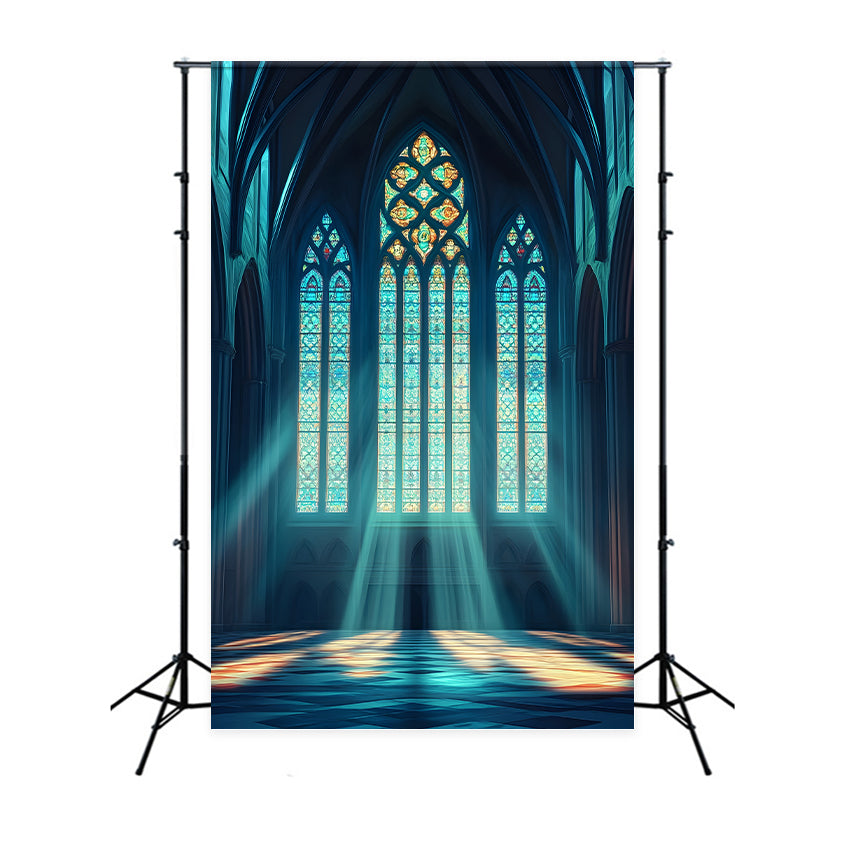 Backdrops For Churches Sunlight Gothic Arch Windows Backdrop UK BRP12-710