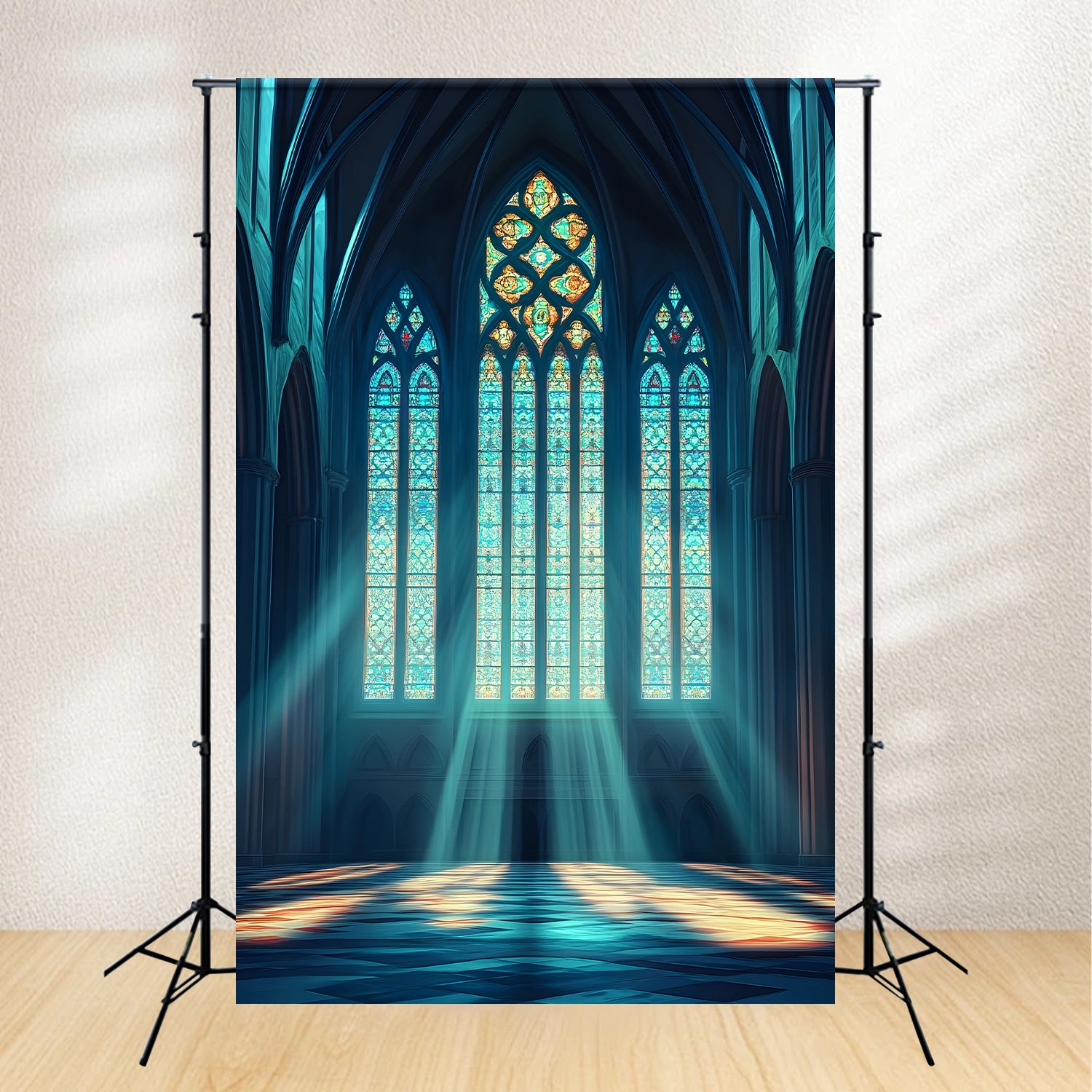 Backdrops For Churches Sunlight Gothic Arch Windows Backdrop UK BRP12-710