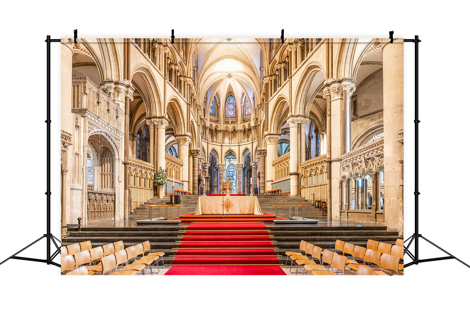 Church Backdrops Cathedral Altar Red Carpet Backdrop UK BRP12-713