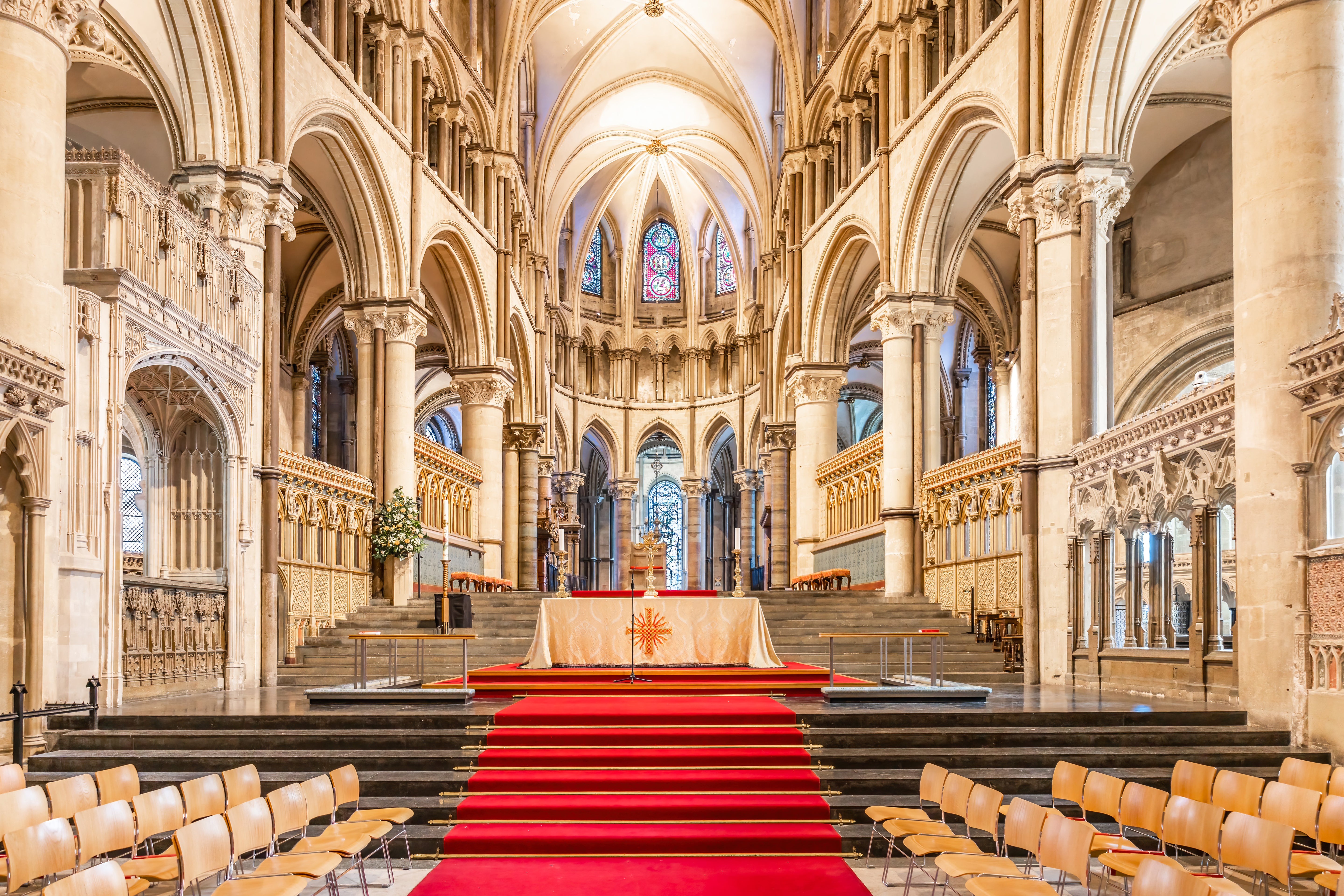 Church Backdrops Cathedral Altar Red Carpet Backdrop UK BRP12-713