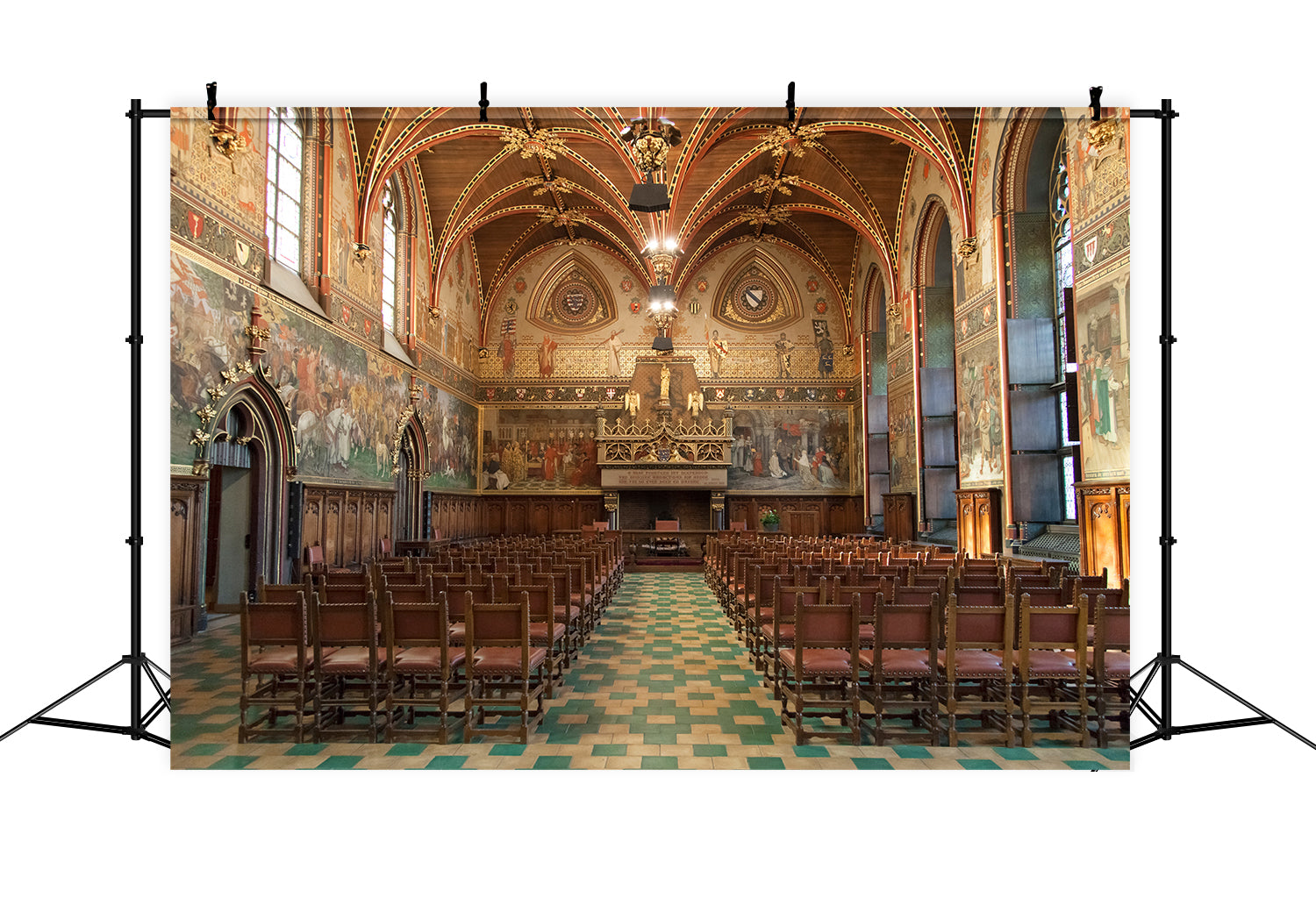 Church Backdrop Design Medieval Religious Paintings Art Backdrop UK BRP12-716