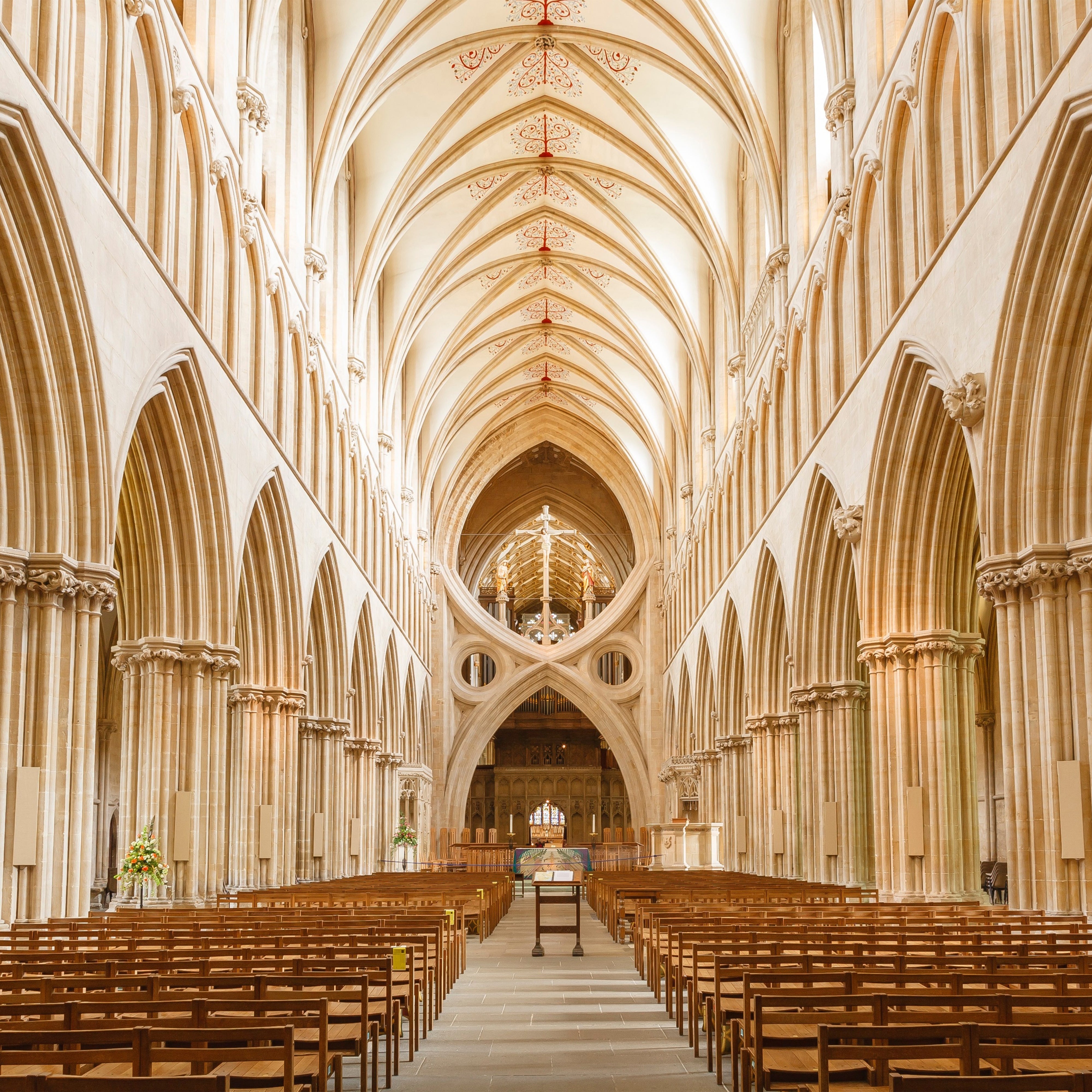 Backdrop Church Golden Archways Warm Light Aisle Backdrop UK BRP12-717