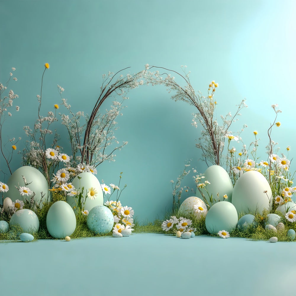 Easter Photography Backdrop Minimalist Daisy Egg Arch Backdrop UK BRP12-724