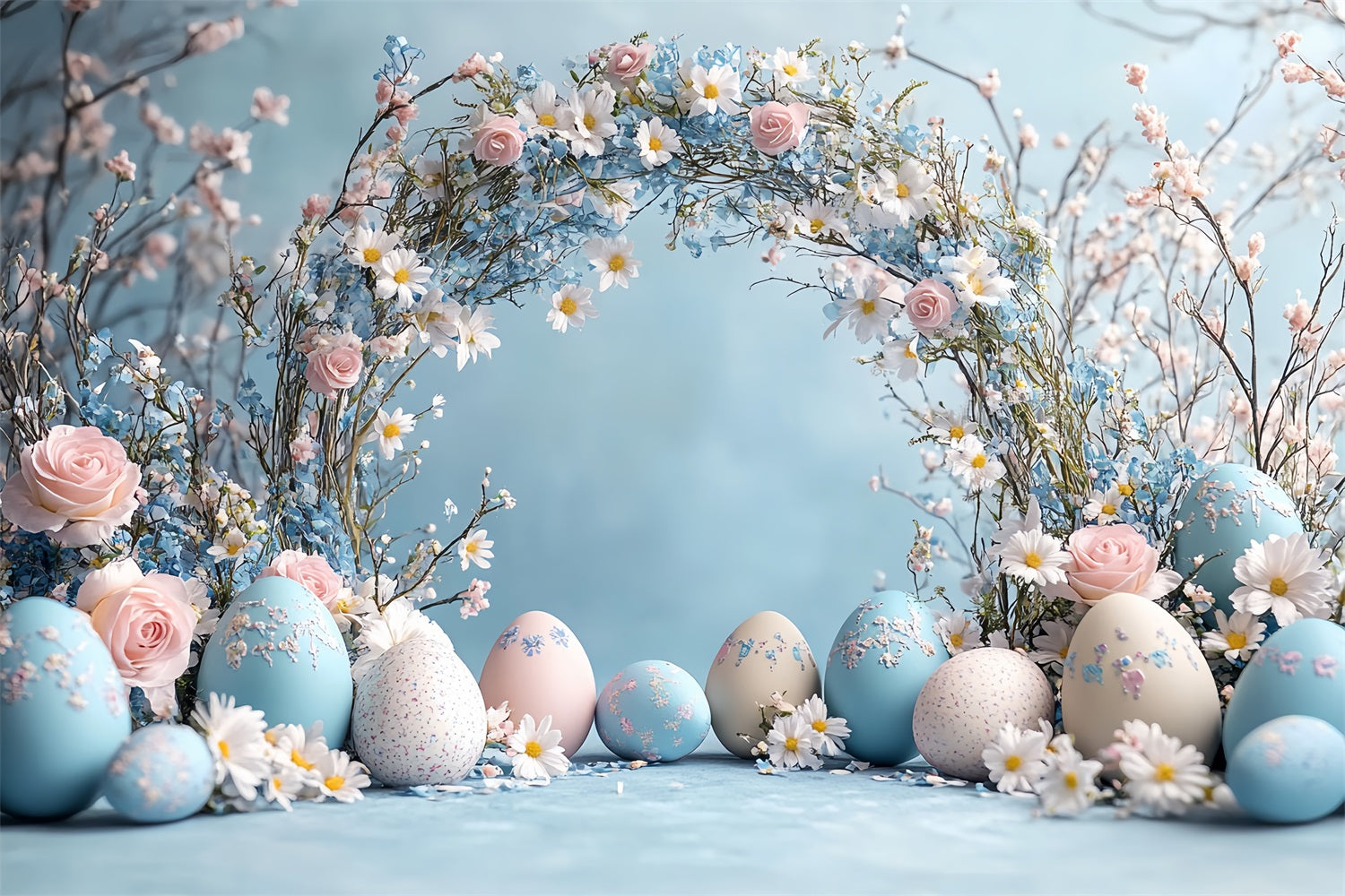 Easter Backdrops Serene Spring Arch Egg Trail Backdrop UK BRP12-726