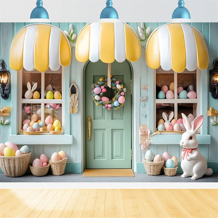 Easter Photo Backdrop Window Display Bunny Figurine Backdrop UK BRP12-733