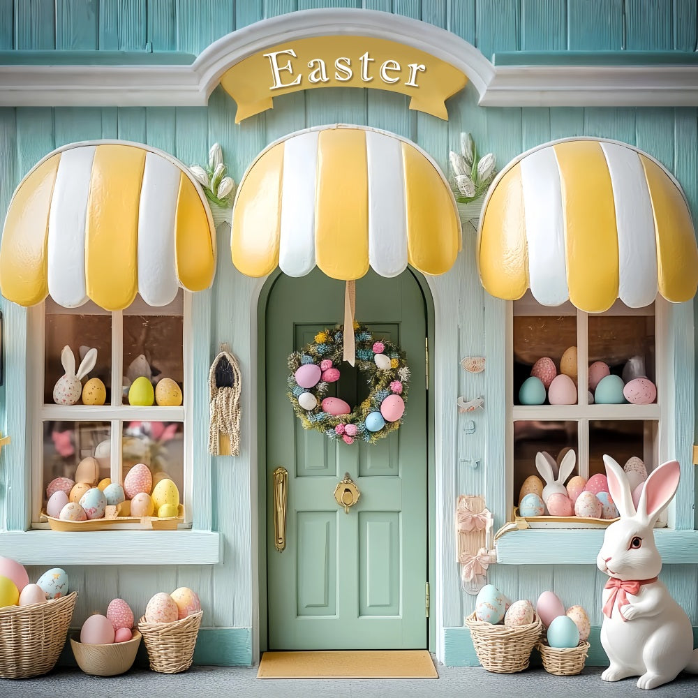 Easter Photo Backdrop Window Display Bunny Figurine Backdrop UK BRP12-733