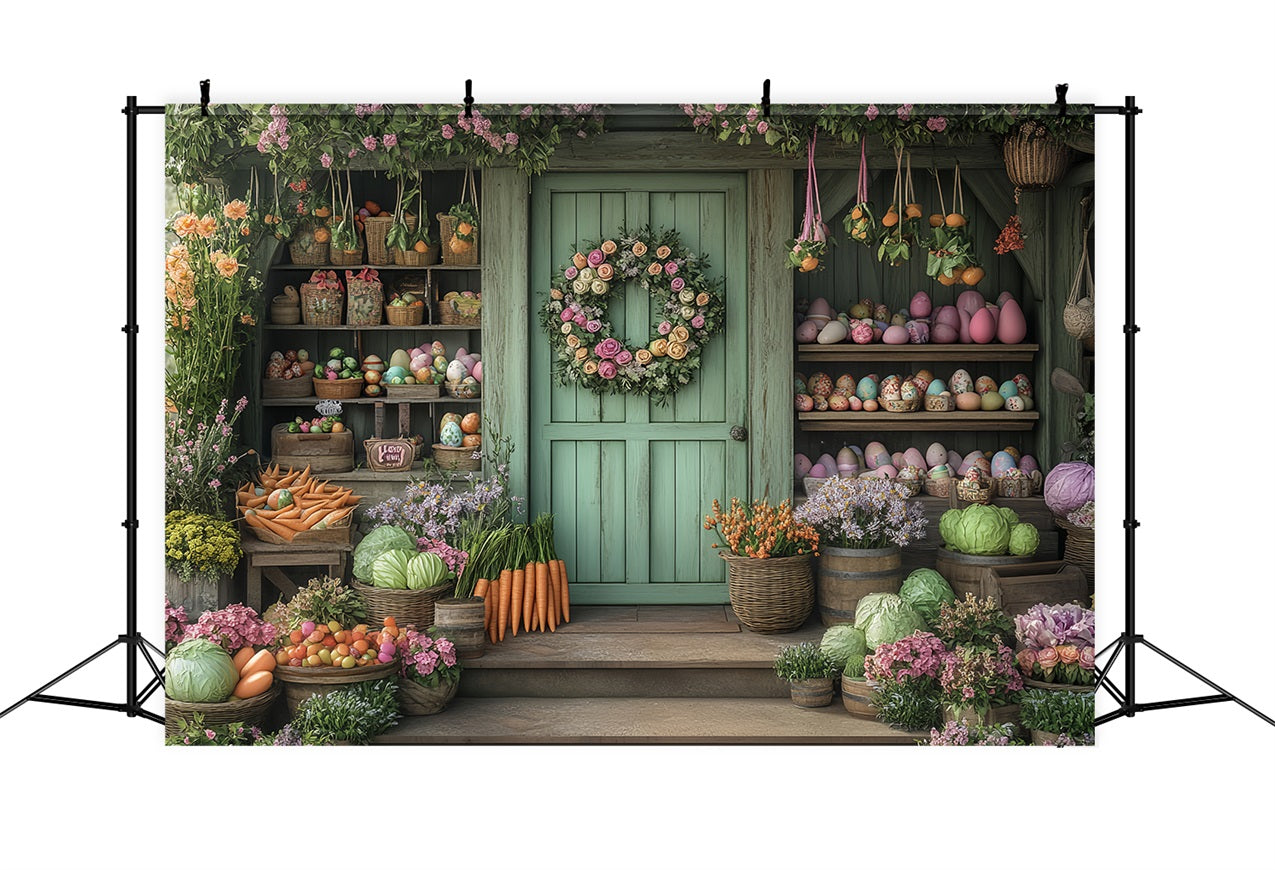 Backdrop Easter Fresh Produce Floral Spring Porch Backdrop UK BRP12-735