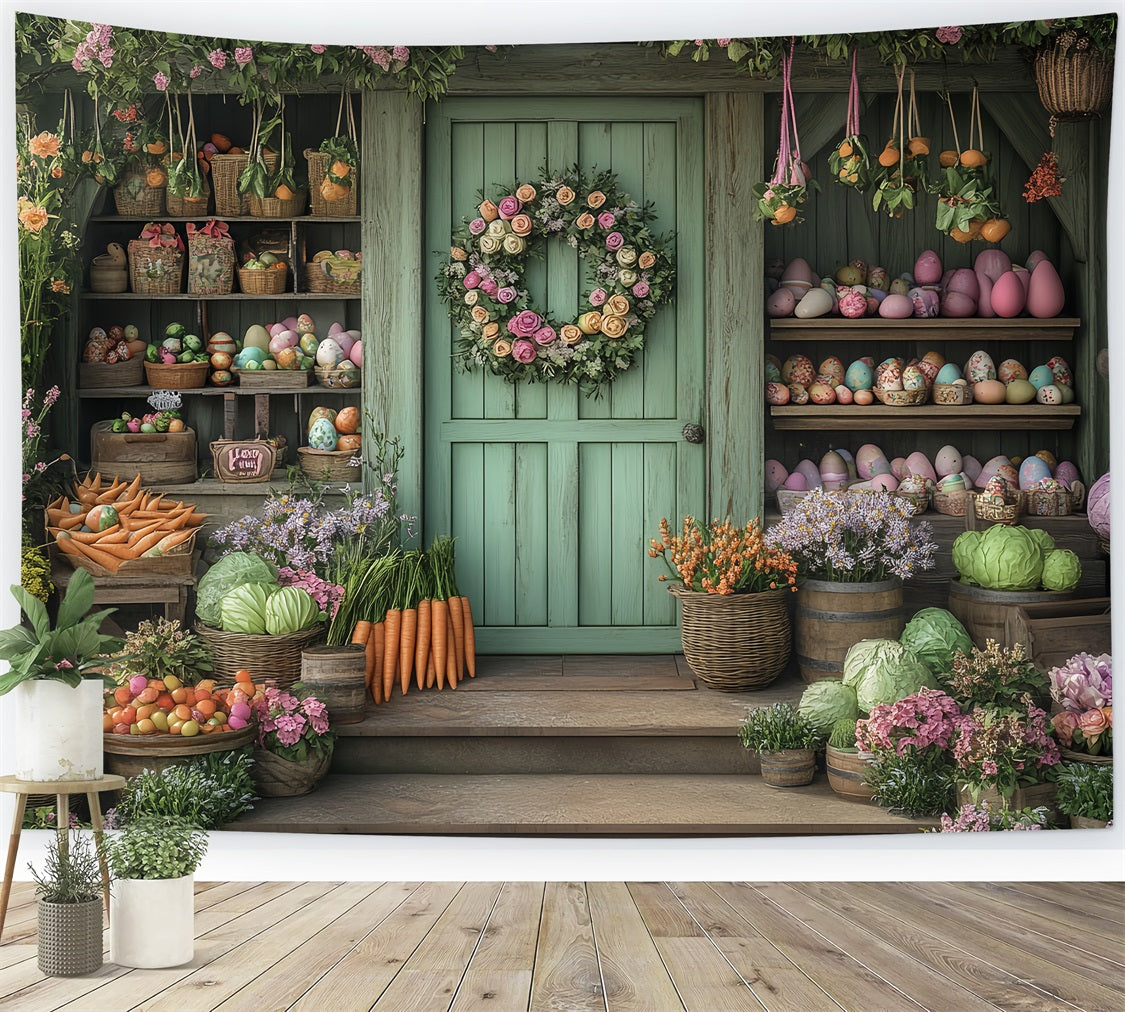 Backdrop Easter Fresh Produce Floral Spring Porch Backdrop UK BRP12-735