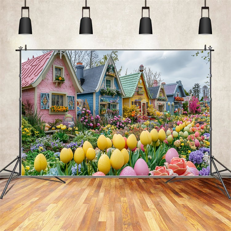 Easter Photo Backdrop Ideas Bunny Floral Cottage Backdrop UK BRP12-744