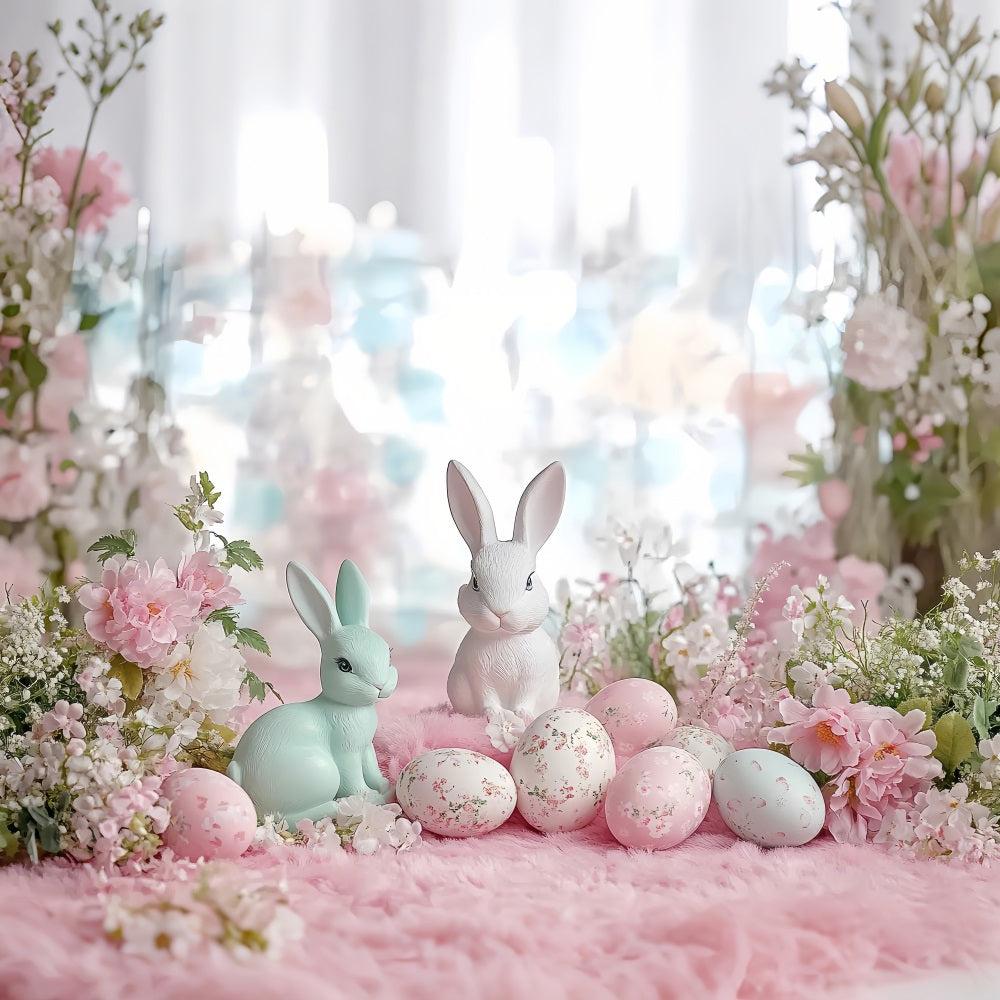 Photo Backdrops For Easter Blossoms Bunny Egg Backdrop UK BRP12-746