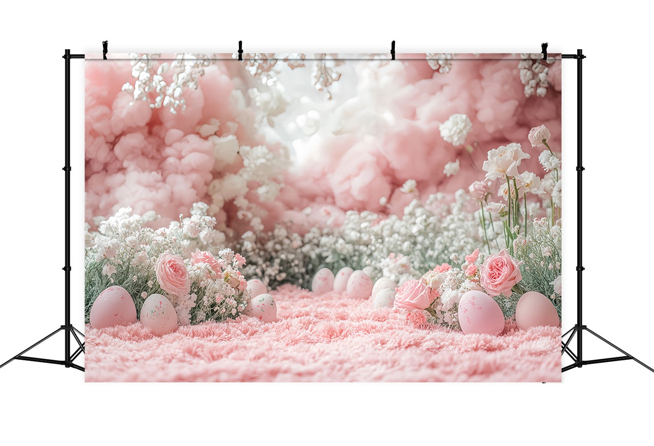 Easter Backdrop Pink Clouded Blossom Egg Backdrop UK BRP12-747