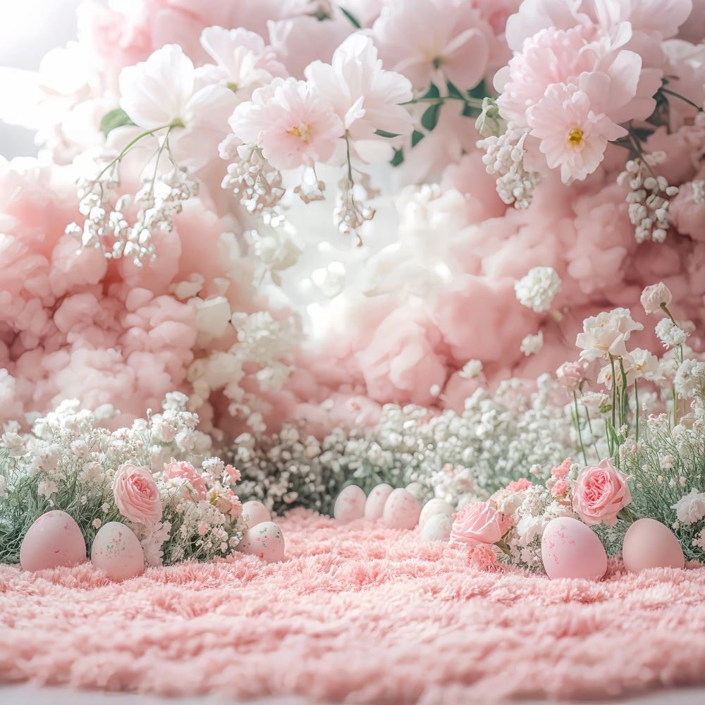 Easter Backdrop Pink Clouded Blossom Egg Backdrop UK BRP12-747