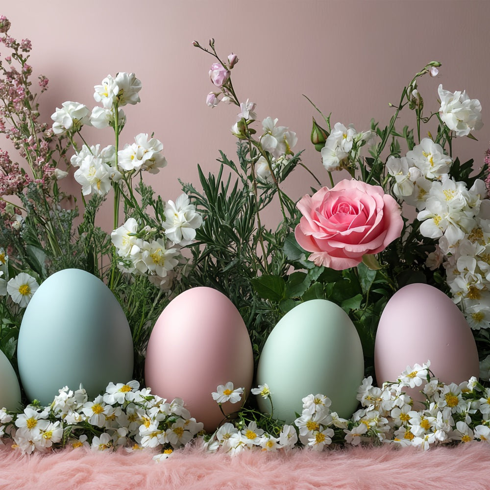 Easter Backdrop Backdrops Pastel Blossoms Egg Row Backdrop UK BRP12-750