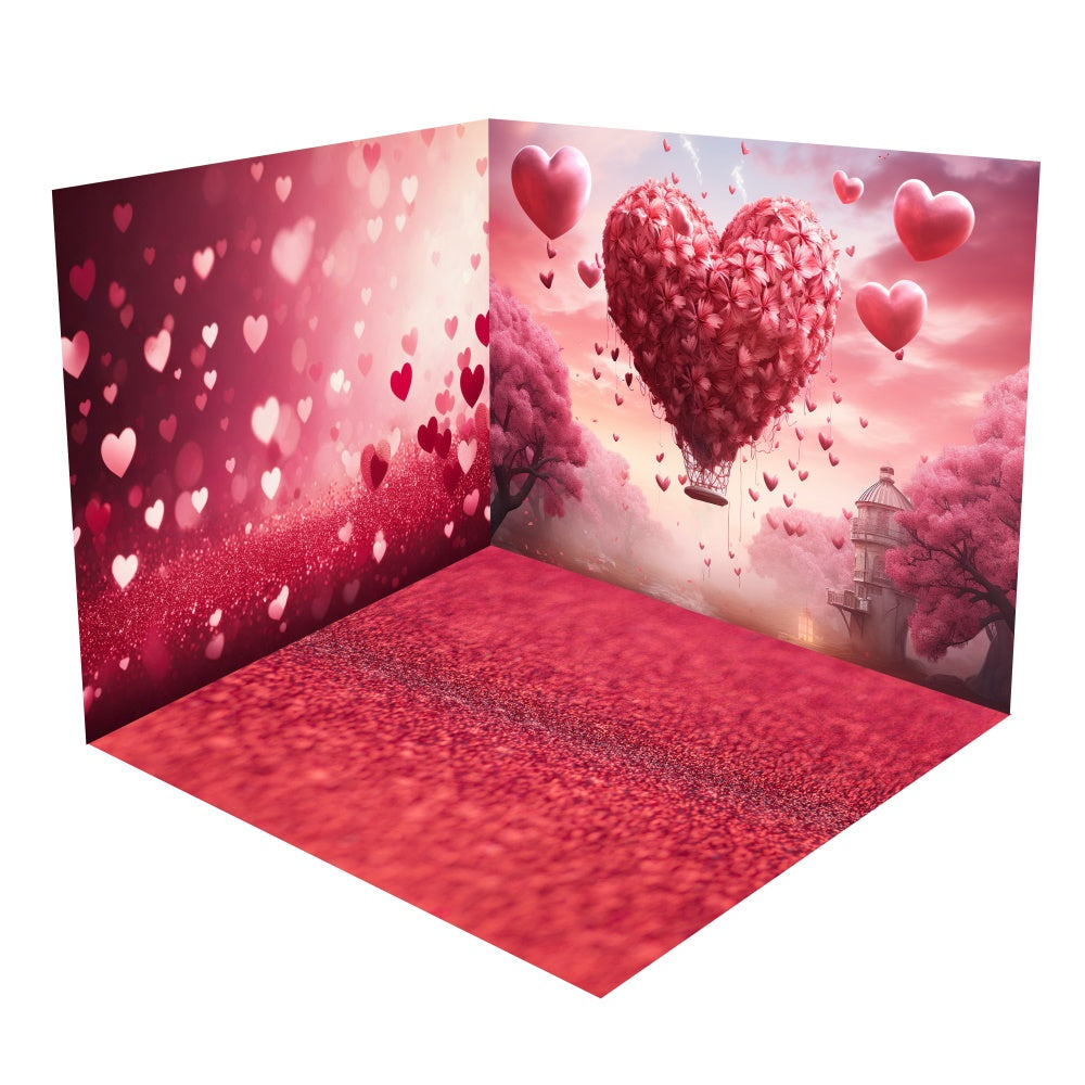 Valentine’s Dreamland Heart Balloon Backdrop Room Set UK BRP2-1