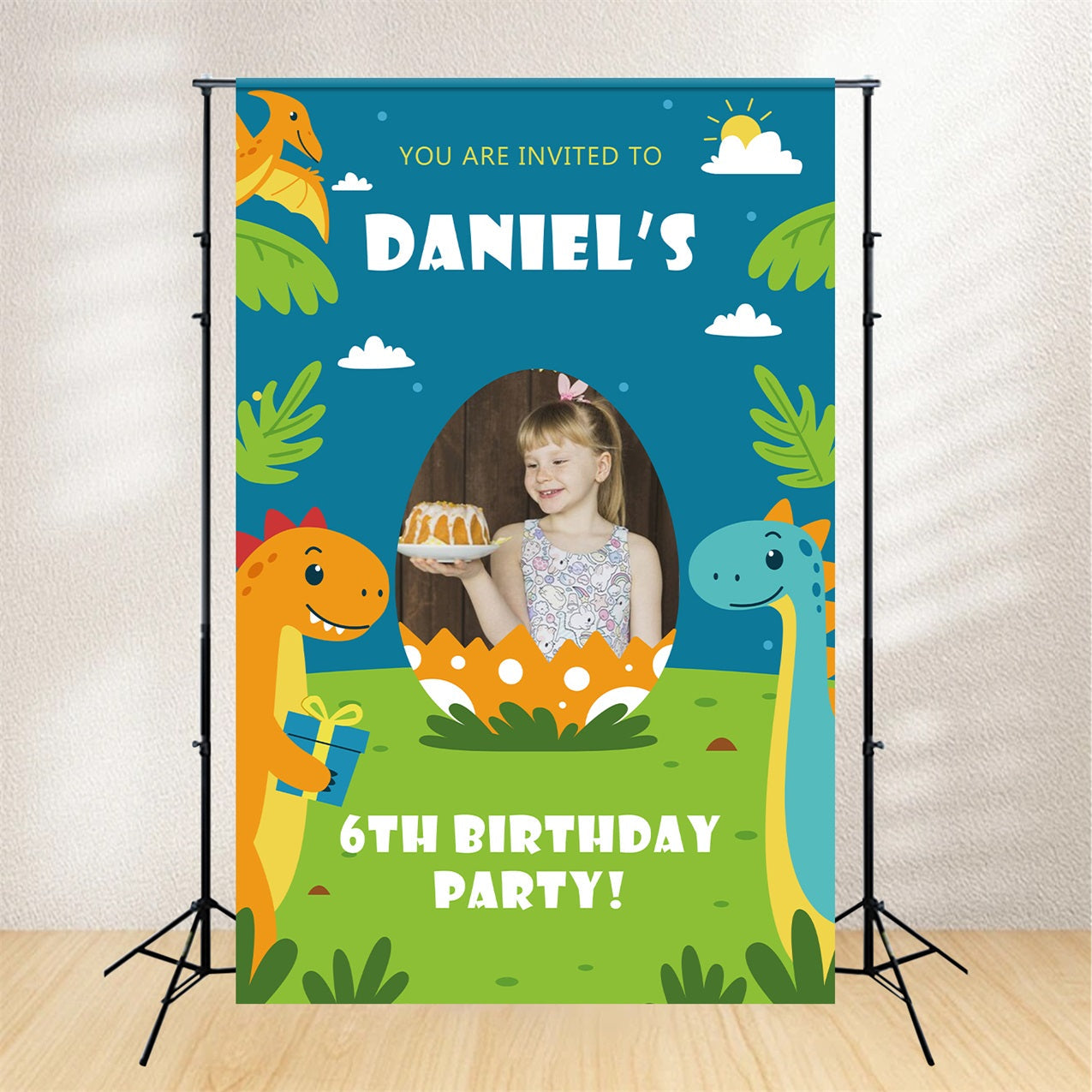 Customize Backdrop For Birthday Jurassic 6th Party Backdrop UK BRP2-112