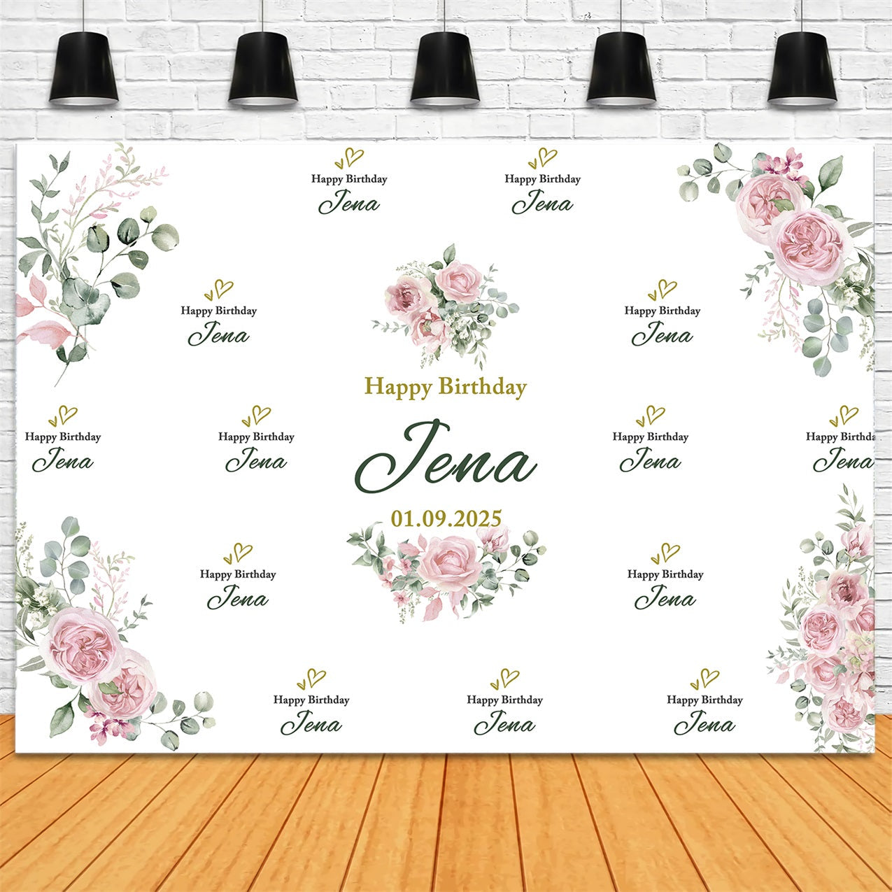 Customized Backdrop For Birthday Romantic Rose Garden Backdrop UK BRP2-148