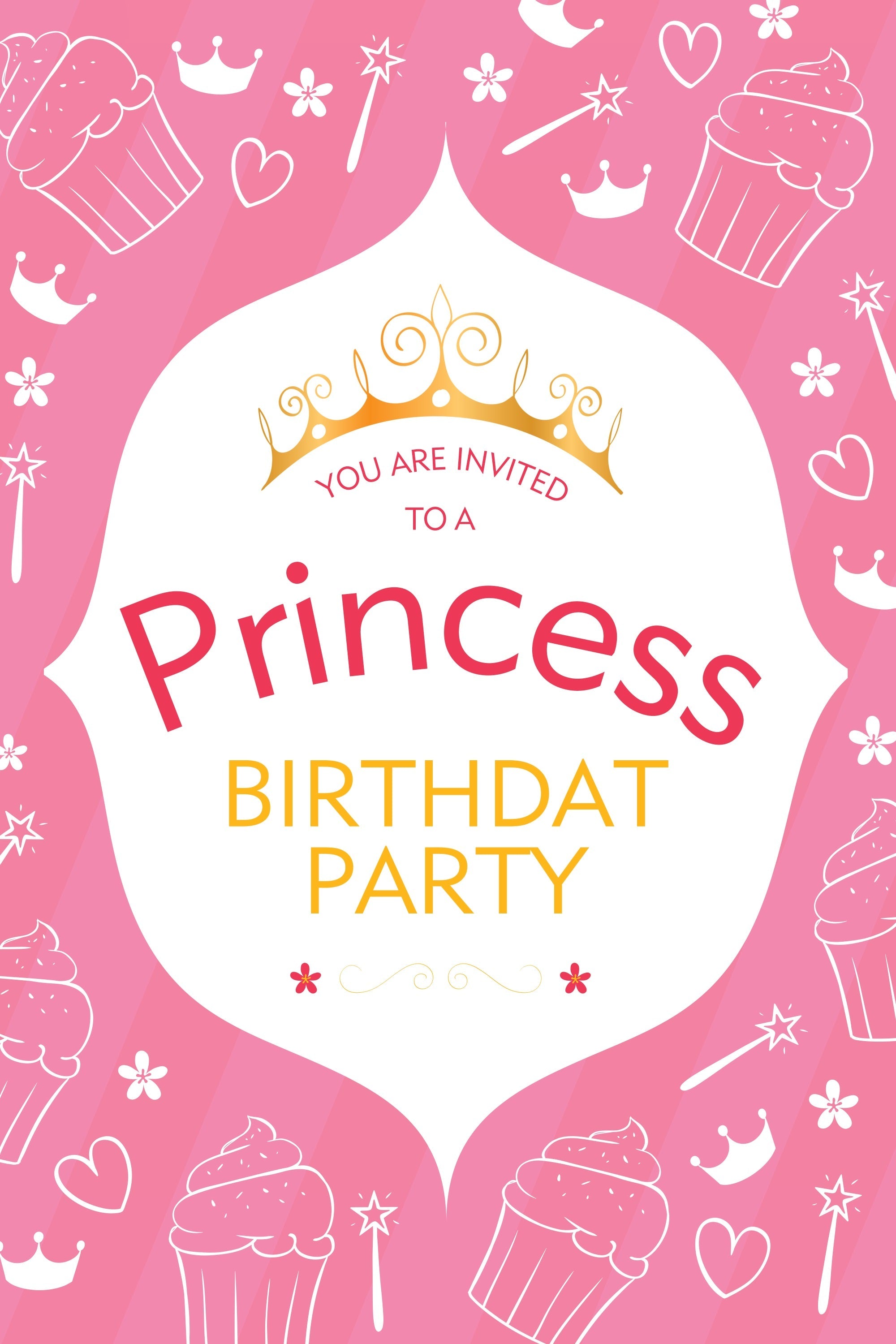 Custom Backdrops For Birthdays Pink Princess Crown Backdrop UK BRP2-165