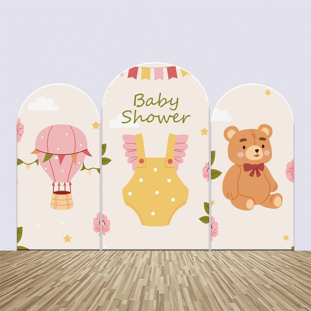 Custom Baby Shower Backdrop Balloon Teddy Bear Arch Backdrop Kit UK BRP2-197