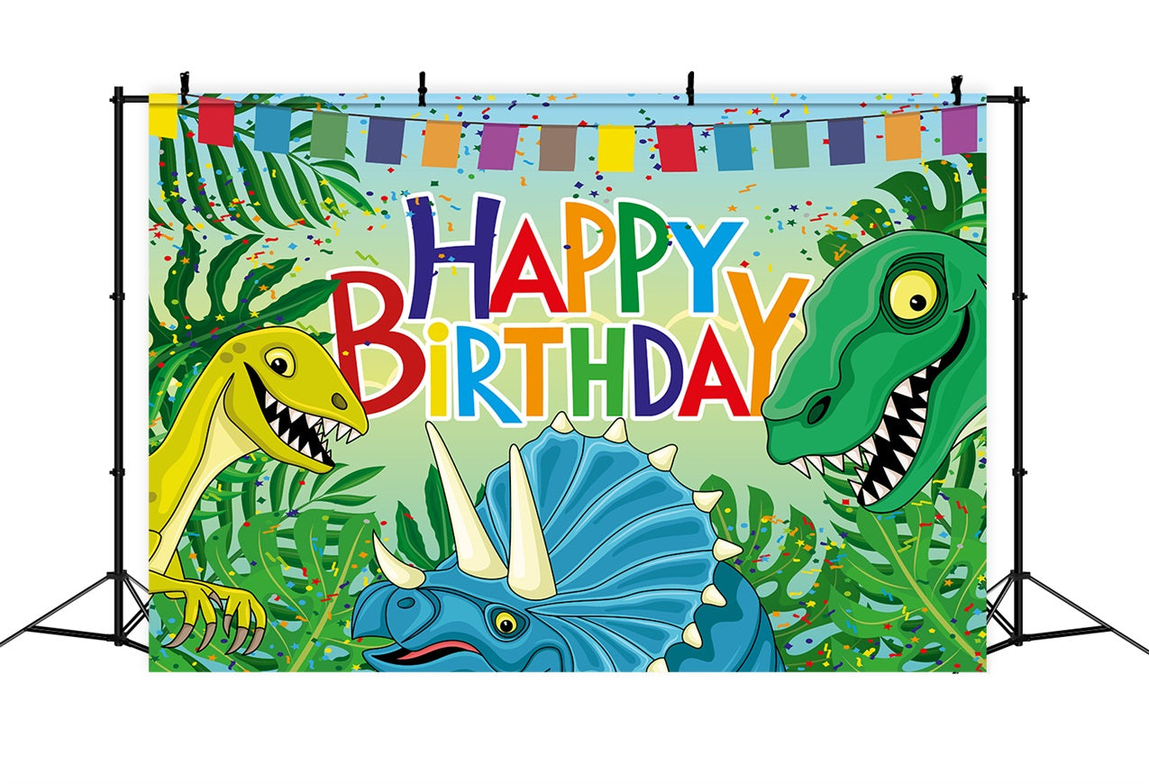 Personalized Birthday Backdrops Jurassic Dino Celebration Backdrop UK BRP2-208