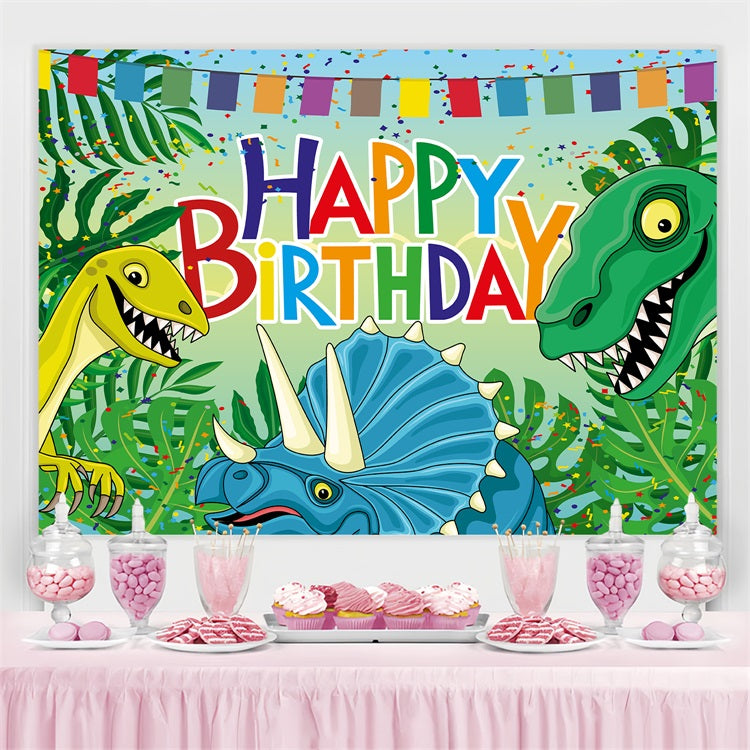 Personalized Birthday Backdrops Jurassic Dino Celebration Backdrop UK BRP2-208