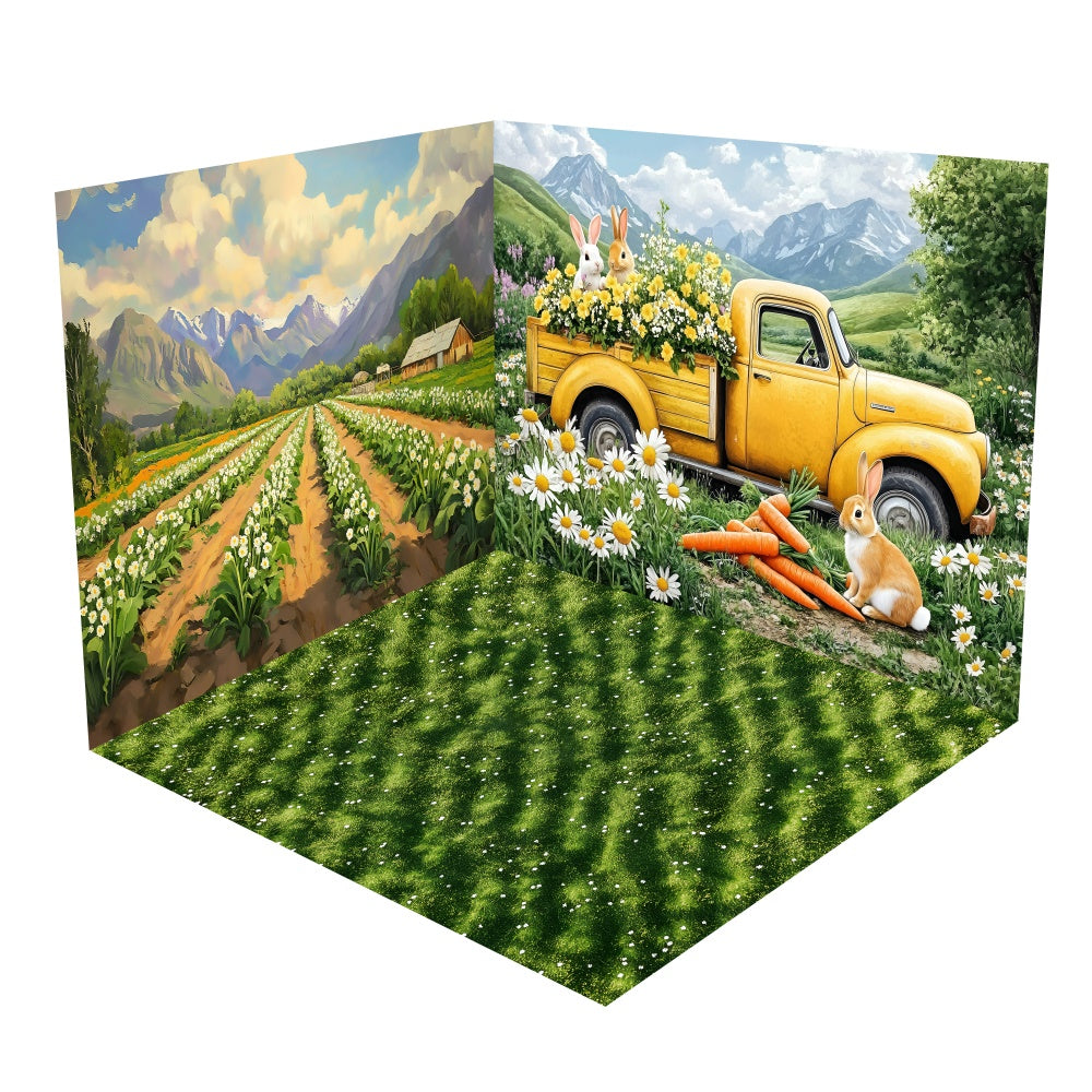 Sunny Day Farm Easter Truck Backdrop Room Set UK BRP2-23