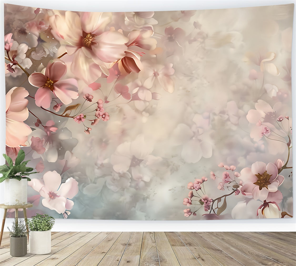 Floral Photography Backdrop Soft Blossom Mist Floral Backdrop UK BRP2-63