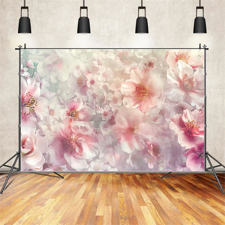 Flower Photography Backdrop Blush Petal Flowery Dream Backdrop UK BRP2-69