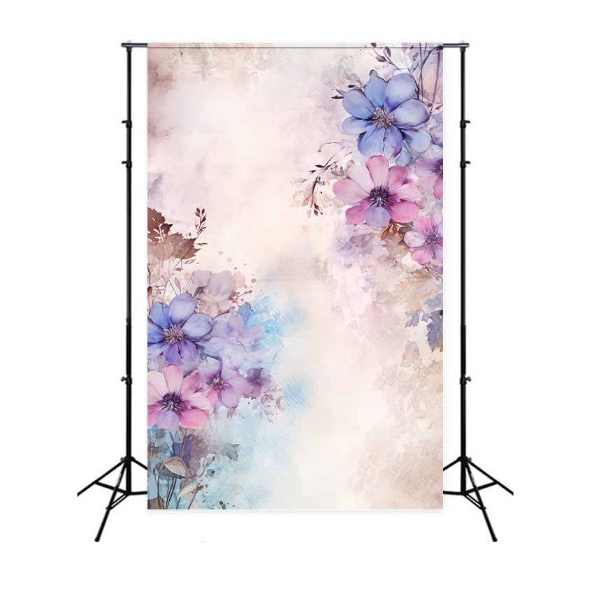 Floral Photo Backdrops Soft Pastel Floral Fantasy Backdrop UK BRP2-70