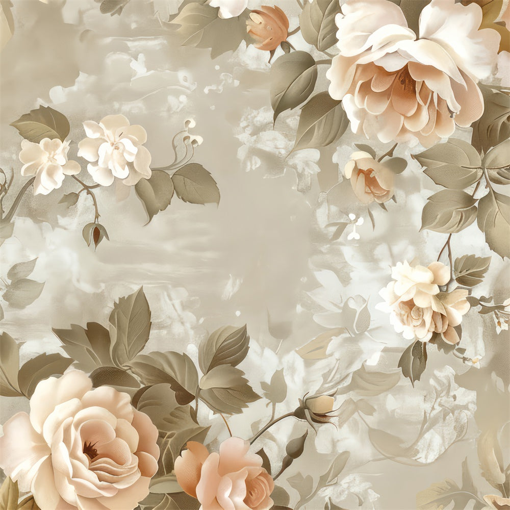 Floral Photography Backdrops Soft Vintage Rose Romantic Backdrop UK BRP2-73