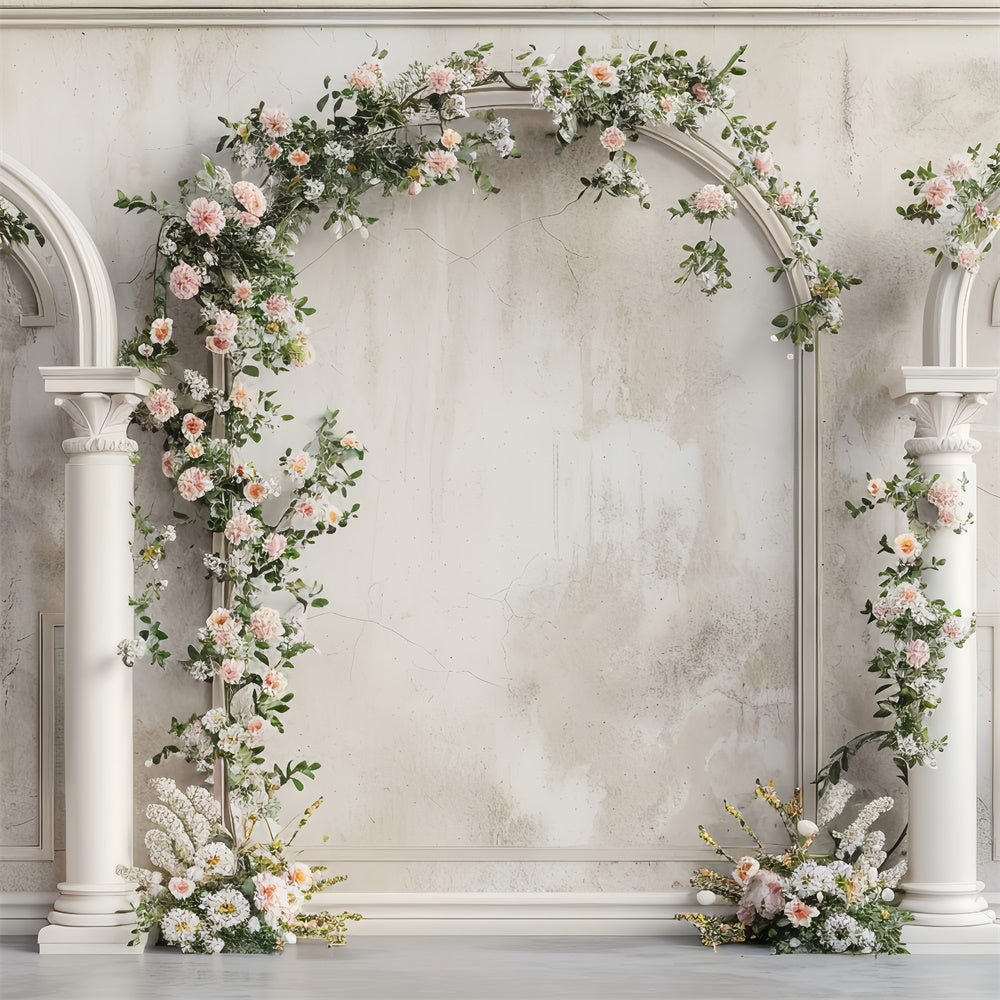 Flower Wall Backdrop Rustic Romance Floral Archway Backdrop UK BRP2-78