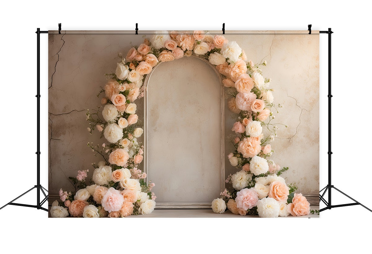 Floral Backdrop Photography Elegant Rose Arch Wedding Backdrop UK BRP2-79