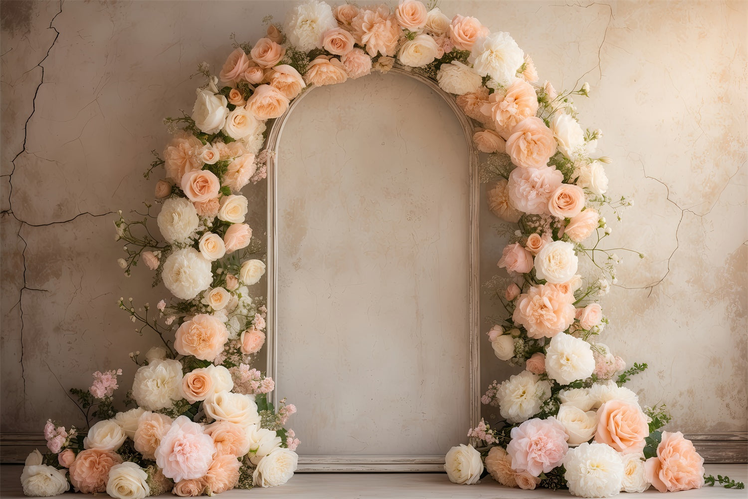 Floral Backdrop Photography Elegant Rose Arch Wedding Backdrop UK BRP2-79