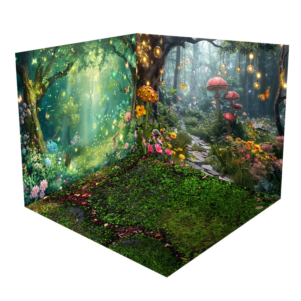 Dreamy Butterfly Garden Magic Backdrop Room Set UK BRP2-8