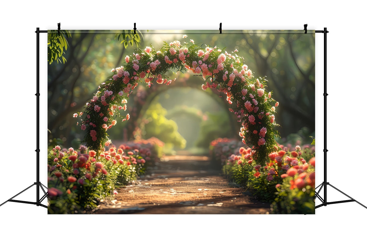 Flower Photography Backdrop Spring Bloom Floral Path Backdrop UK BRP2-86