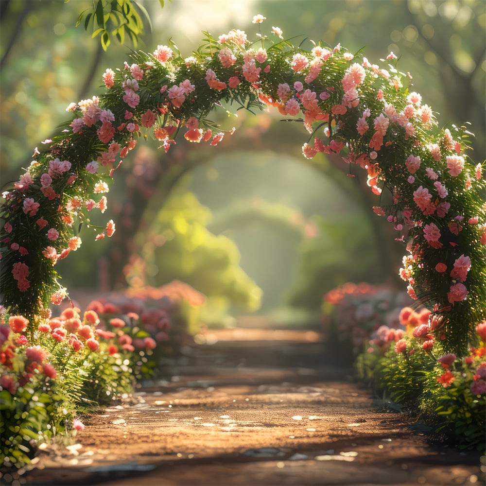 Flower Photography Backdrop Spring Bloom Floral Path Backdrop UK BRP2-86