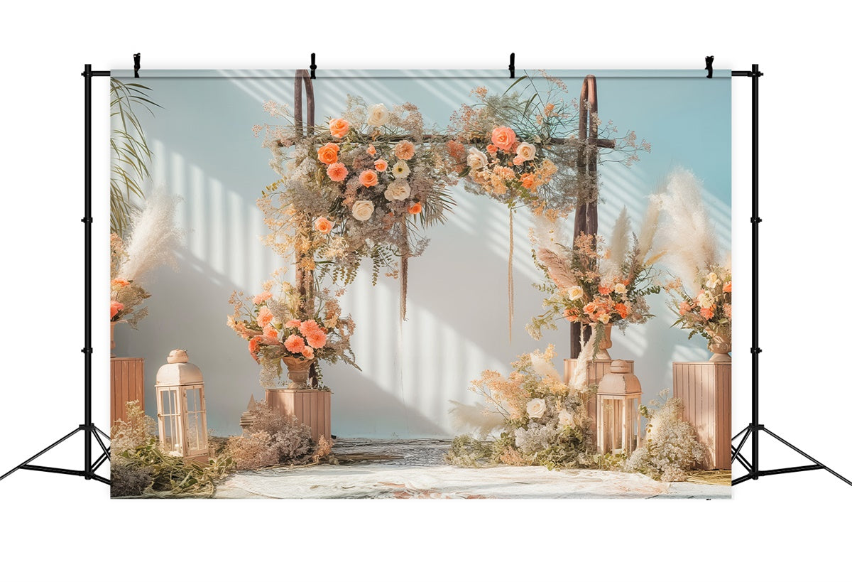 Floral Photo Backdrop Enchanted Floral Garden Arch Backdrop UK BRP2-92