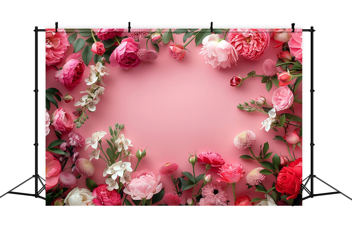 Flower Wall Backdrop Delicate Peonies Rose Blush Backdrop UK BRP2-98