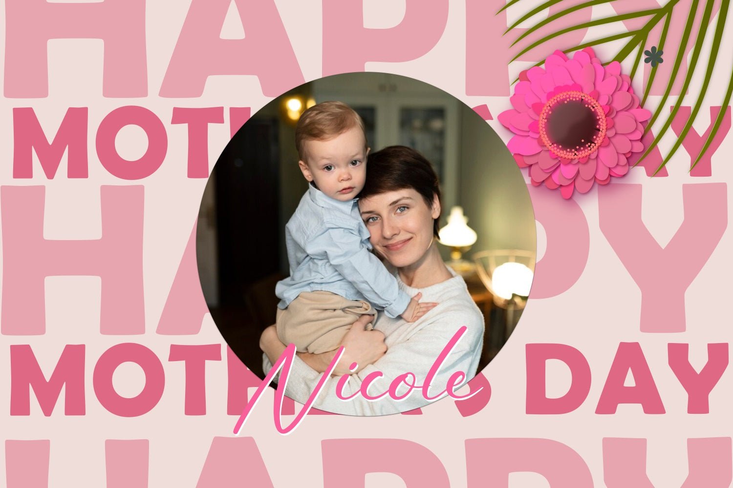 Mother's Day Backdrop Sweet Love Flower Personalized Backdrop UK BRP3-115